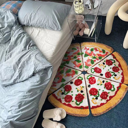 Tapis de bain moelleux touffeté à pizza