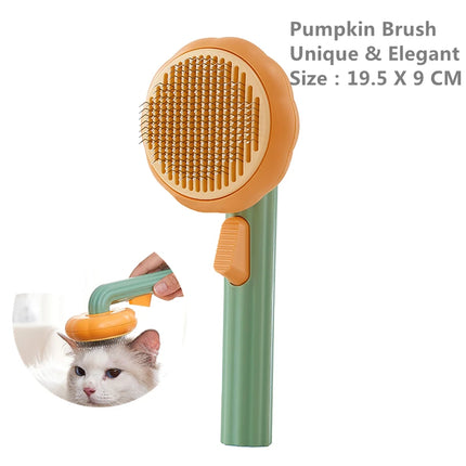 Brosse pour animaux de compagnie en forme de citrouille pour chiens et chats