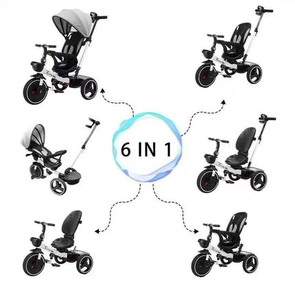 UBRAVOO 6-in-1 Baby Stroller Tricycle Bike - The Ultimate Ride for Your Growing Child - Wnkrs