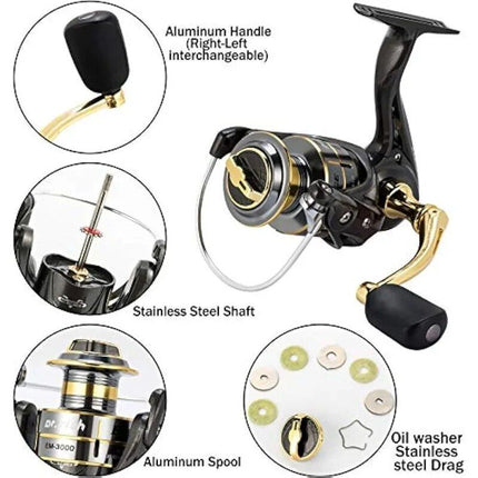 Ultimate Fishing Kit: 7ft Telescopic Carbon Fiber Rod, Spinning Reel, and Full Accessory Set - Wnkrs