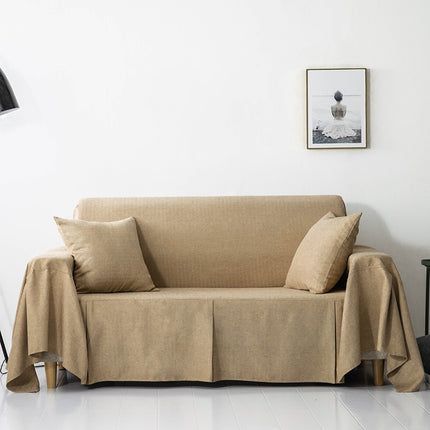 Simple solid color full cover thick sofa towel - Wnkrs