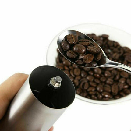 Hand Crank Pepper Conical Burr Grinder Coffee Beans Mill Muller Stainless Steel - Wnkrs