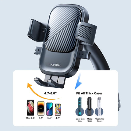 Support de téléphone de voiture rotatif à 360° - Support universel pour tableau de bord et pare-brise avec ventouse puissante