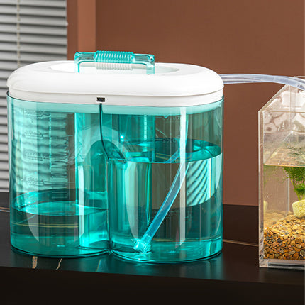 Pompe de changement d'eau électrique automatique pour aquarium avec deux réservoirs de 0,8 gallon, chargement de type C