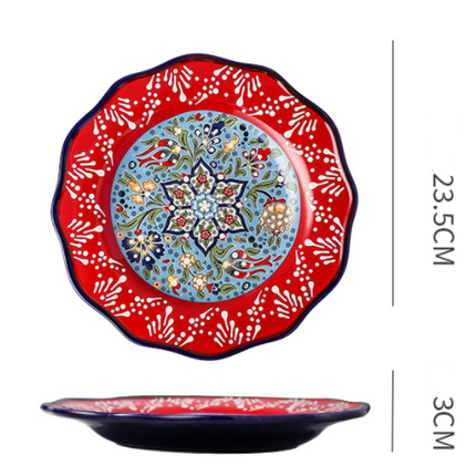 Underglaze Ceramic Tableware Bohemian Household Dishes - Wnkrs