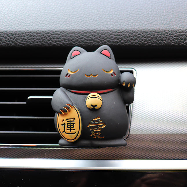 Difusor de fragancias para ambientador de coche Lucky Cat, clip de resina