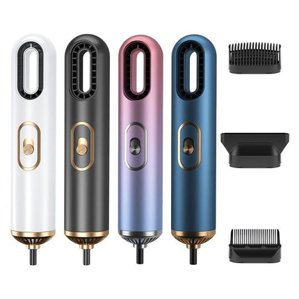 Compact 3-in-1 Anion Hair Dryer with Straightening Comb and Overheat Protection - Wnkrs