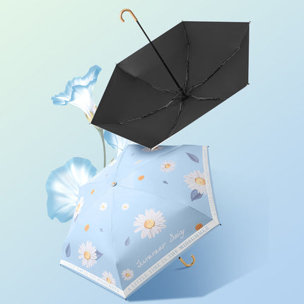 Mini parasol pliable anti-UV pour la pluie et le soleil