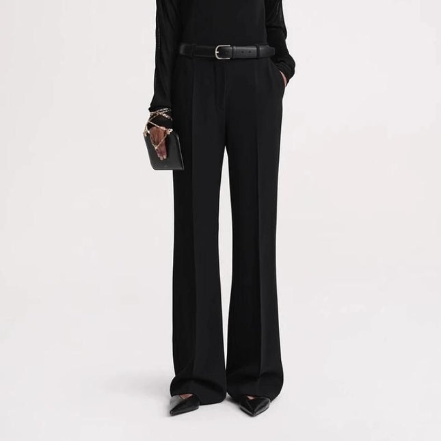 Elegant High-Waist Flared Trousers for Women