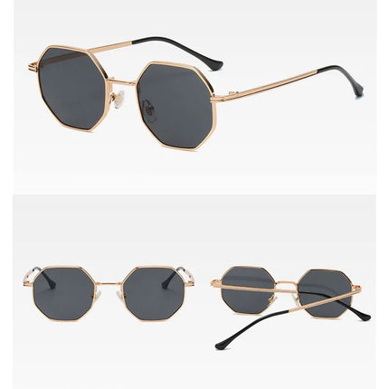 2023 Fashion Polygonal Metal Sunglasses for Women