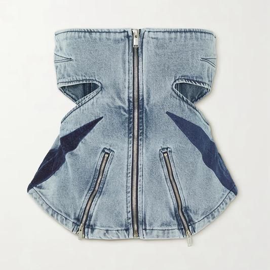 Summer Chic Denim Tank Top