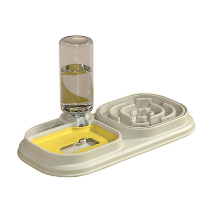 Distributeur d'eau automatique 2 en 1 pour animaux de compagnie et bol pour chat Slow Food