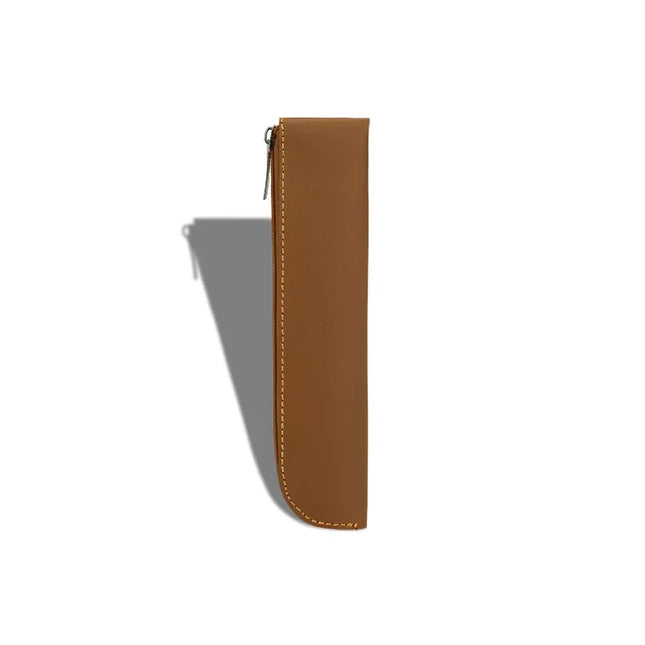 Trousse à crayons en cuir chic avec fermeture éclair pour l'école et le bureau