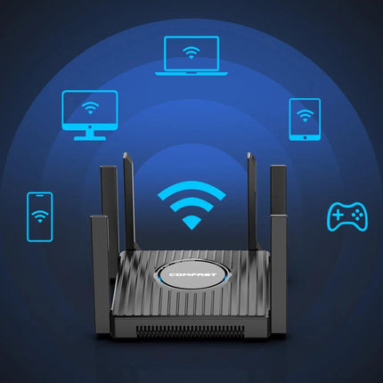 WiFi 6 AX3000 Mesh Router 3000Mbps Dual Band Gigabit Wireless Router with 6 Antennas