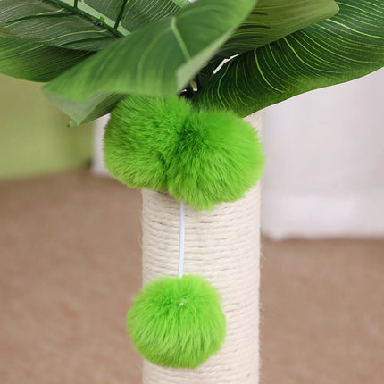 Arbre à chat interactif avec boules suspendues - Jouet pour chat en sisal