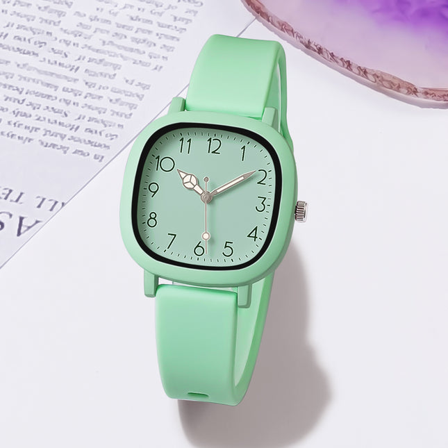 Reloj de cuarzo de silicona de moda para mujer