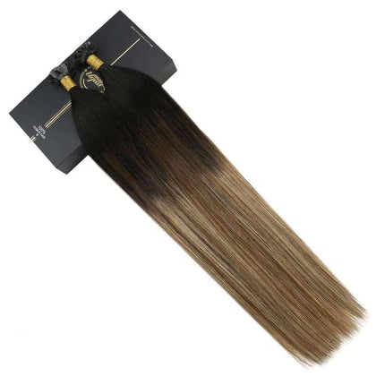 Extensiones de cabello humano con punta plana