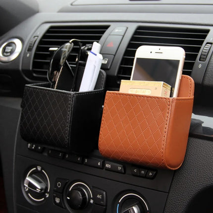 Leather Car Air Vent Organizer for Essential Accessories - Wnkrs