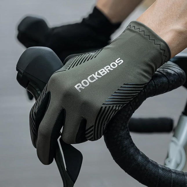 Gants de cyclisme unisexes respirants à doigts longs