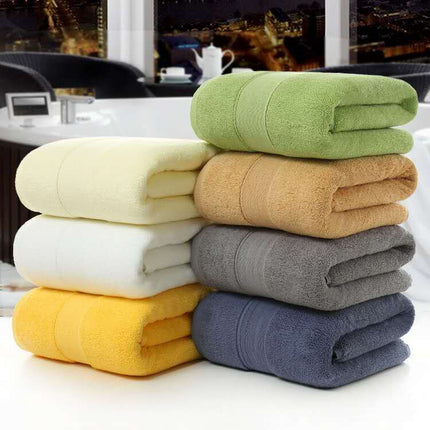 Cotton thickened plain colored bath towel - Wnkrs