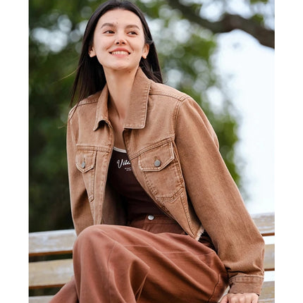 Chaqueta vaquera corta y elegante para mujer