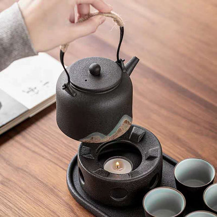 Japanese Style Warm Tea Stove Pot Ceramic Tea Set - Wnkrs