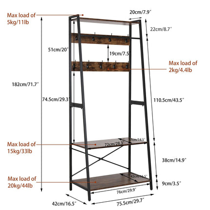 Chic Heavy-Duty Metal Clothes Rack with Shelves and Hooks - Wnkrs