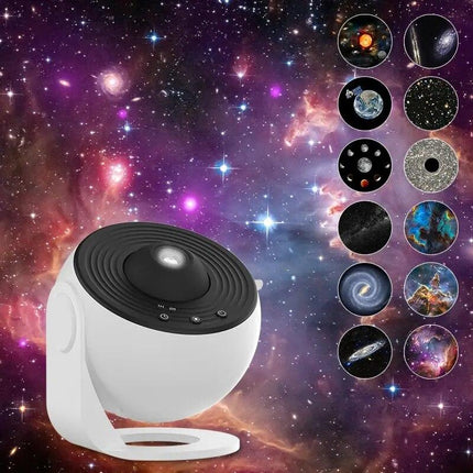 Galactic Explorer Starry Night Light Projector - 360° Rotatable Planetarium Lamp for Kids and Home Decor