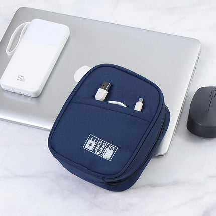 Bolsa organizadora de cables de datos portátil e impermeable para accesorios de viaje