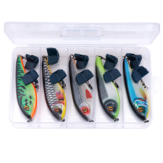 Lot de 5 leurres de pêche coulants Jerkbait 90 mm 21 g