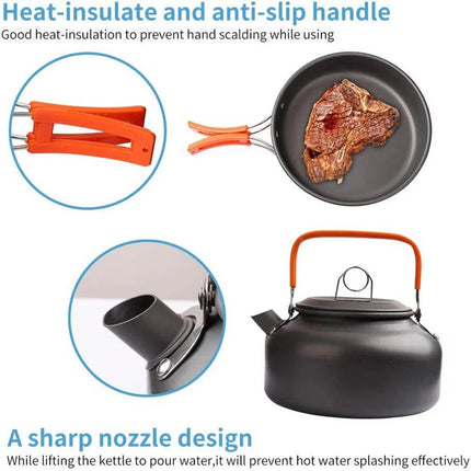 Lightweight Aluminum Camping Cooking Set for Hiking, Trekking & Outdoor Adventures - Wnkrs