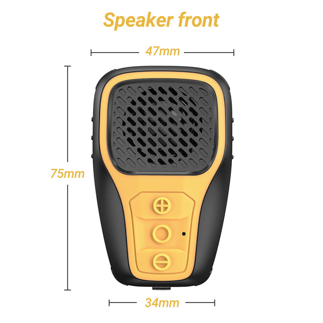 Mini Clip-On Portable Bluetooth Speaker with Noise-Cancelling Mic and IP67 Waterproof Rating