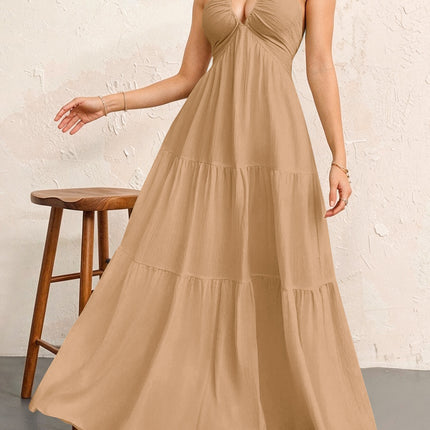 Womens Backless Halterneck Dress