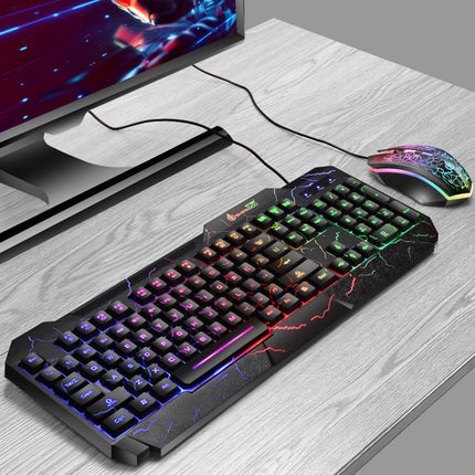 Ensemble clavier et souris de jeu Burst Office - Sensation mécanique, rétroéclairage multicolore lumineux