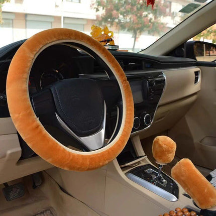 Car Steering Wheel Plush Cover - Wnkrs