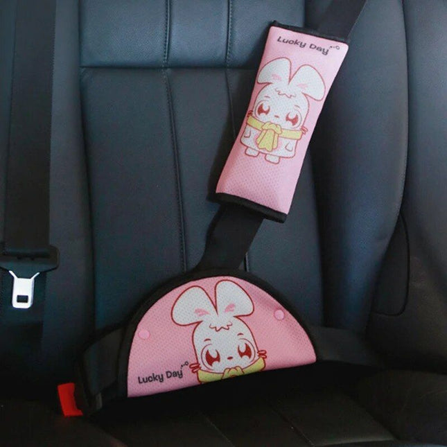 Kids Cartoon Safety Car Seat Belt Cushion and Adjuster Set - Wnkrs