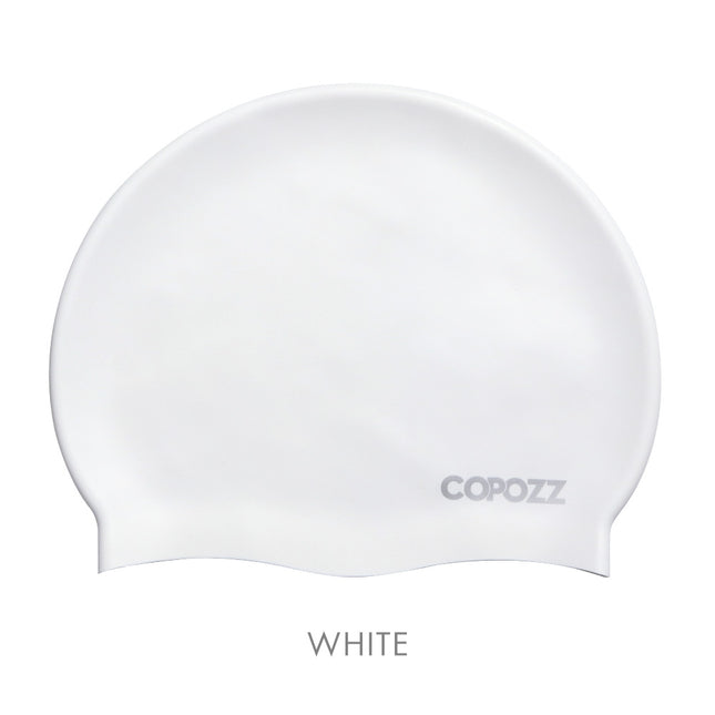 Bonnet de bain en silicone imperméable pour cheveux longs avec protection des oreilles