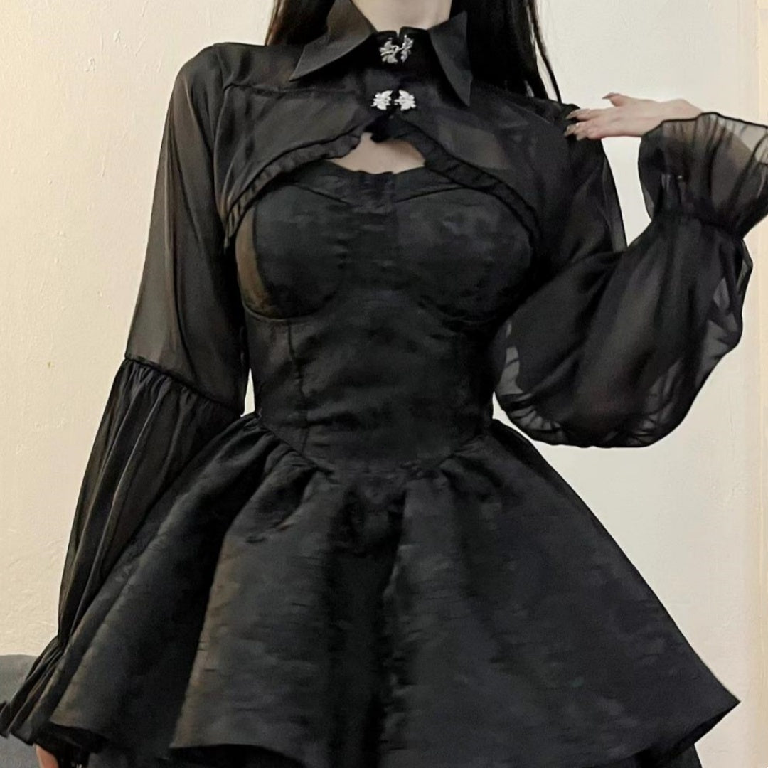Black Ruffle Dress