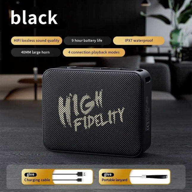 Portable Waterproof Bluetooth Speaker with Enhanced Bass - Wnkrs