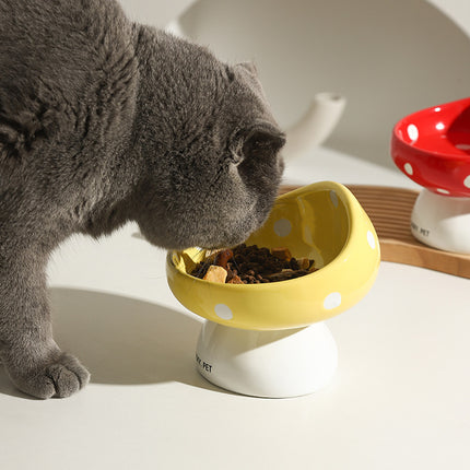 Bol en céramique en forme de champignon pour animal de compagnie