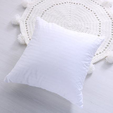 Almohada decorativa de punto de lana con flecos estilo bohemio para sofá y cama