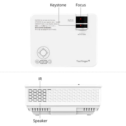 Miniproyector LED con compatibilidad Full HD para cine en casa y reproducción de medios portátiles