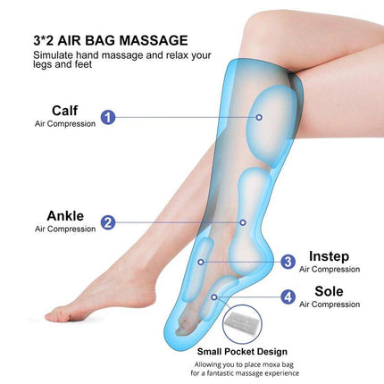 Revitalizing Air Compression Leg & Foot Massager with Infrared Therapy - Wnkrs