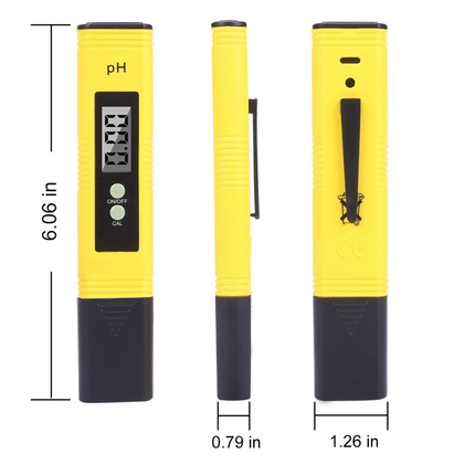 PH Meter 0.01 PH Battery Powder High Precision Water Quality EC Tester 0-14 PH Measurement Range For Aquarium Swimming Pool Digital Electric PH Meter LCD Tester Pocket Hydroponics Aquarium Water Test - Wnkrs