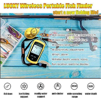 Portable Wireless Fish Finder with LCD Display - Wnkrs