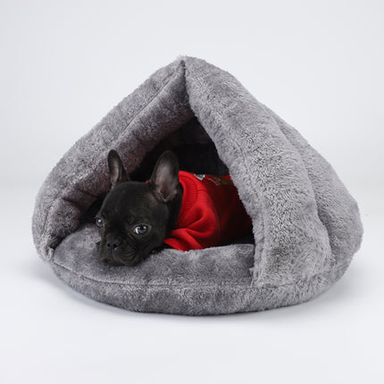 Lit pour chien en peluche confortable