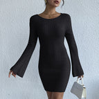 Robe pull longue noire