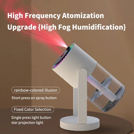 Portable USB Air Humidifier with Colorful Projection Lights