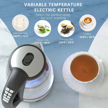 Electric Kettle with Temperature Control and Keep Warm Feature - Wnkrs