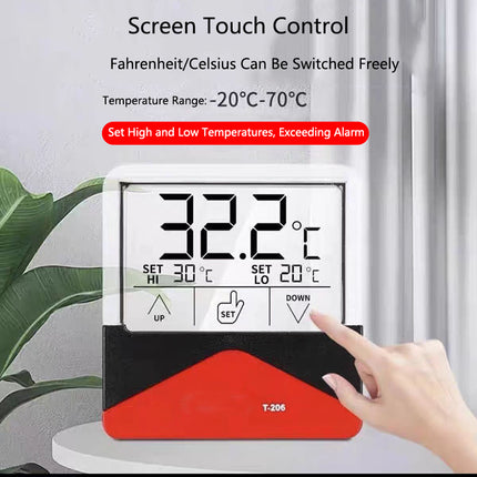 Thermomètre externe pour aquarium à écran tactile numérique LCD